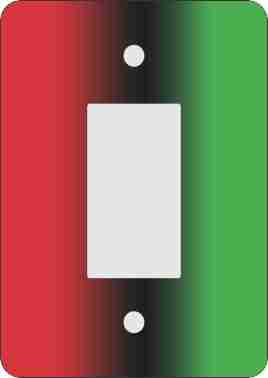 Red, Black and Green African American Rocker Switch Plate