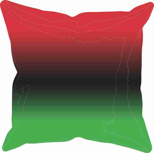 Red Black and Green Throw Pillow