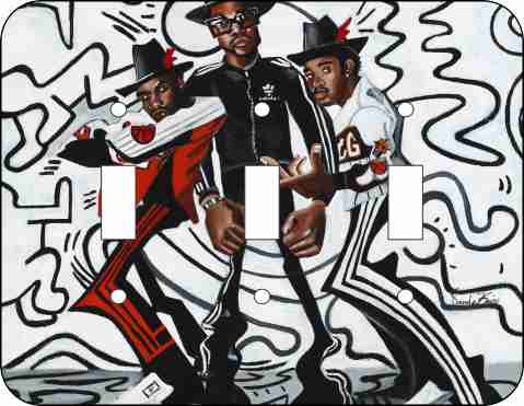 Run DMC My Adidas Triple Light Switch Plate Cover