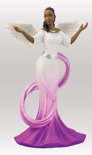 Sash in Purple Graceful Angels African American Figurine
