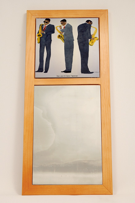 Sax Jazz African American Wall Mirror