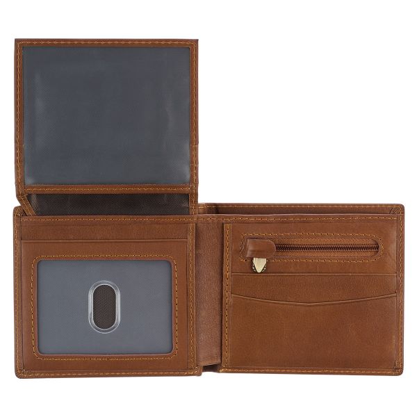 Seek First the Kingdom Saddle Tan Mens Genuine Leather Wallet #3