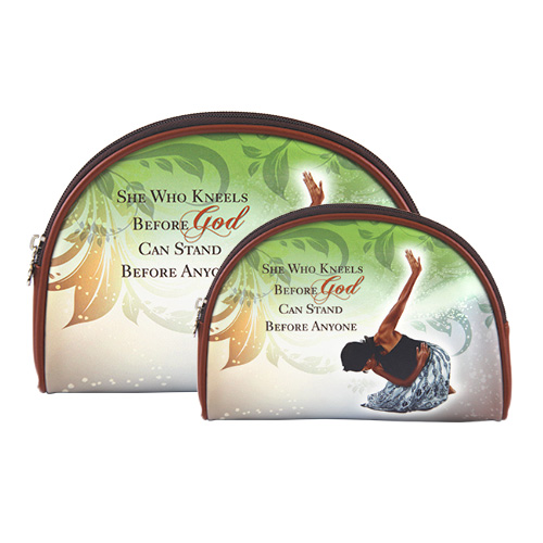 She Who Kneels African American Cosmetic Bag Duo