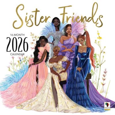 Sister Friends 2026 Black Art Calendar