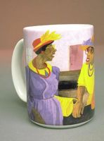Sunday Gossip African American Mug