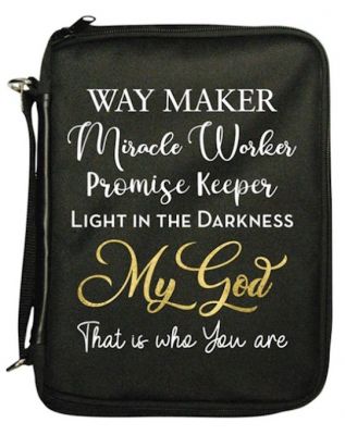 Waymaker Bible Cover with White and Gold Lettering