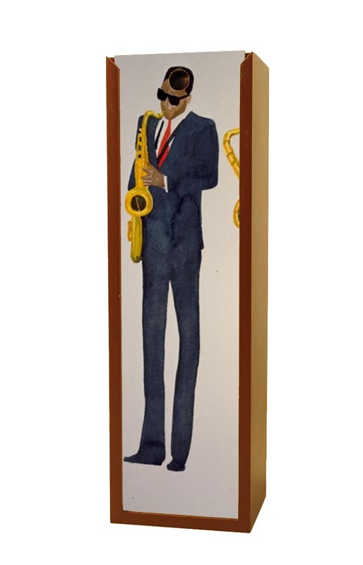 Sax Jazz African American Wine Box