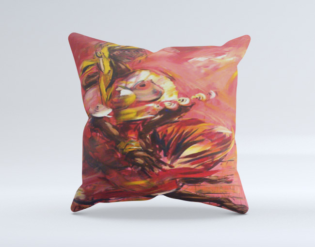 Yellow Scarf Throw Pillow