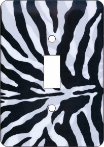 Zebra Print African American Switch Plate Cover 