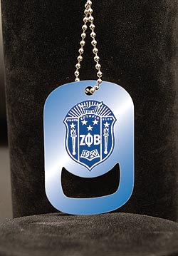 Zeta Phi Beta African American Dog Tag Bottle Opener